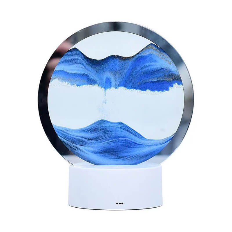 Lampe de table avec peinture sur sable