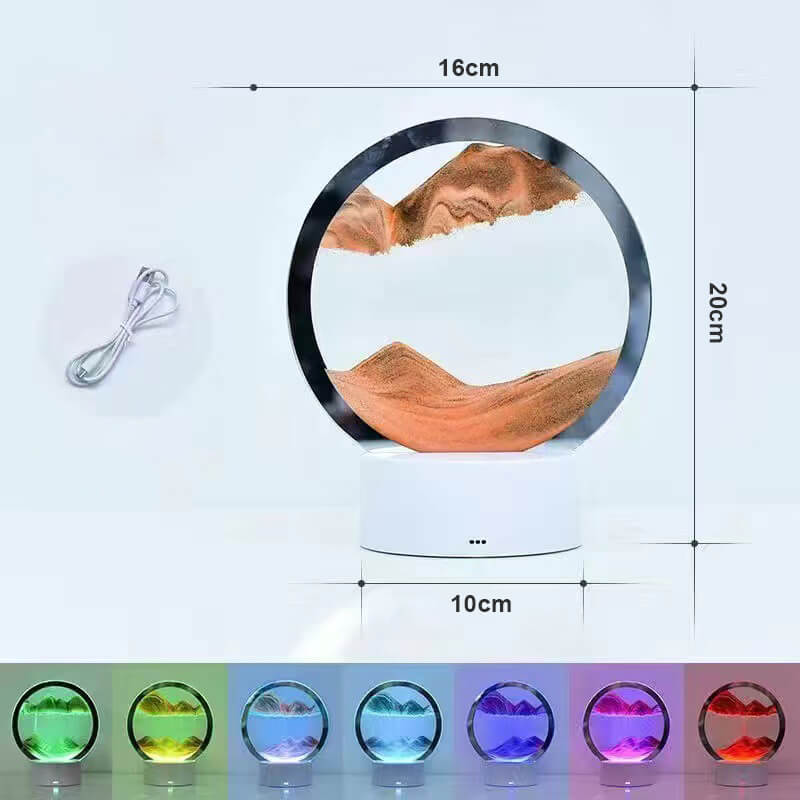 Lampe de table avec peinture sur sable