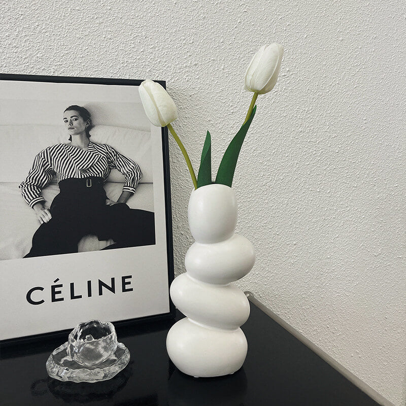 Vase en céramique en forme de galet