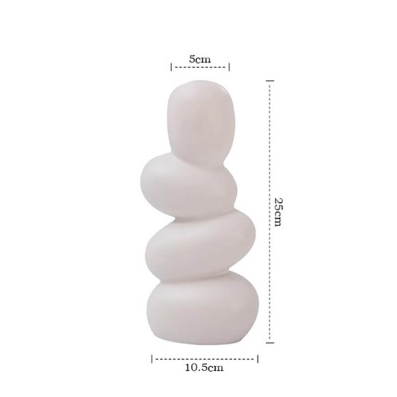 Vase en céramique en forme de galet
