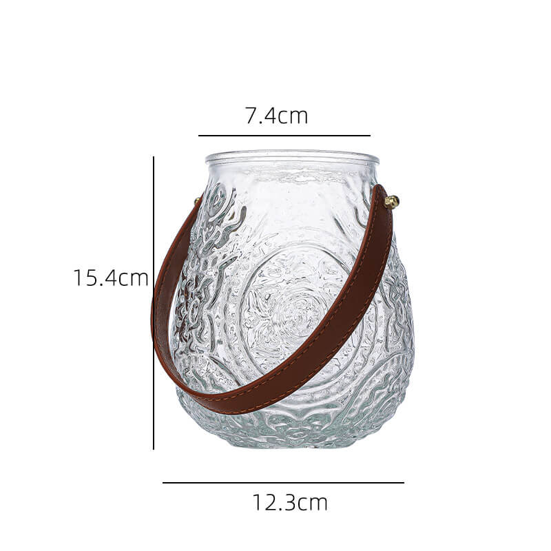 Vase en verre simple en relief