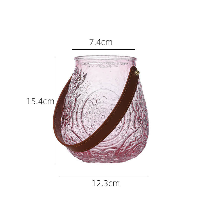 Vase en verre simple en relief