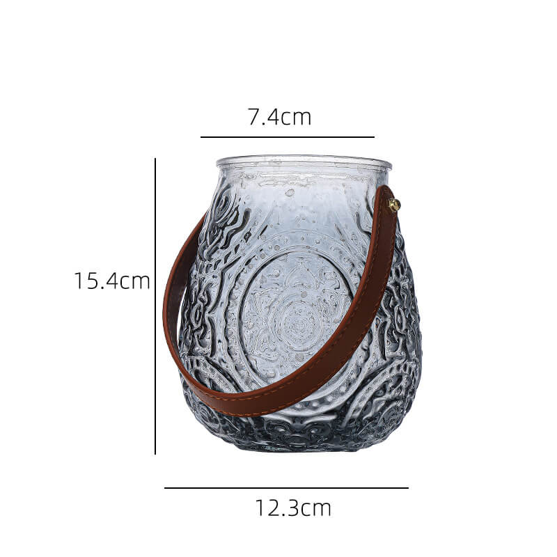 Vase en verre simple en relief