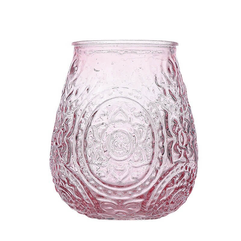 Vase en verre simple en relief