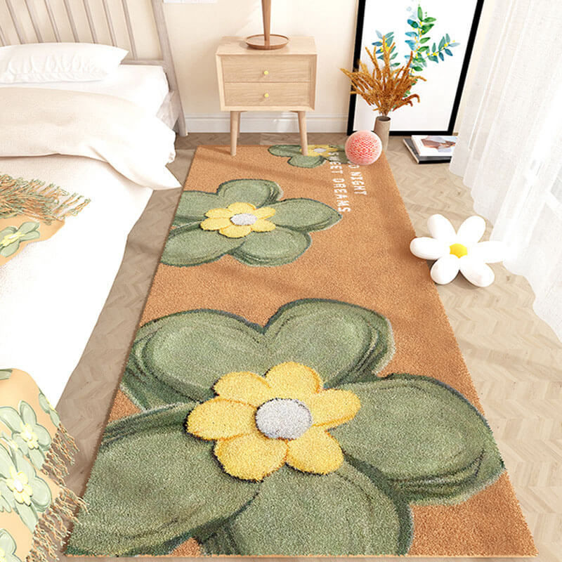 Simple Flower Plush Carpet