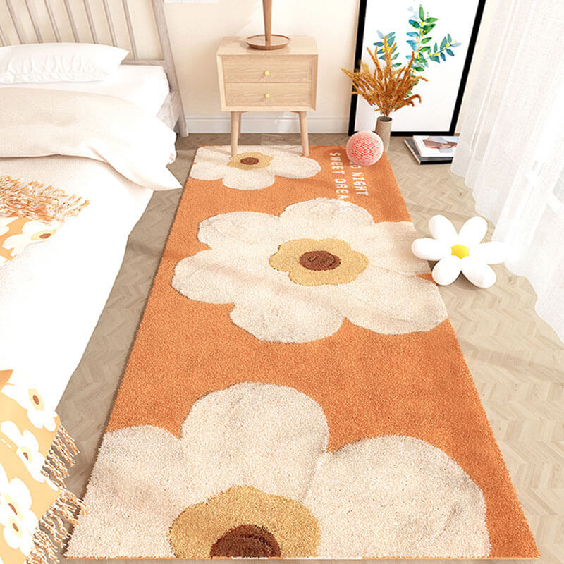 Simple Flower Plush Carpet