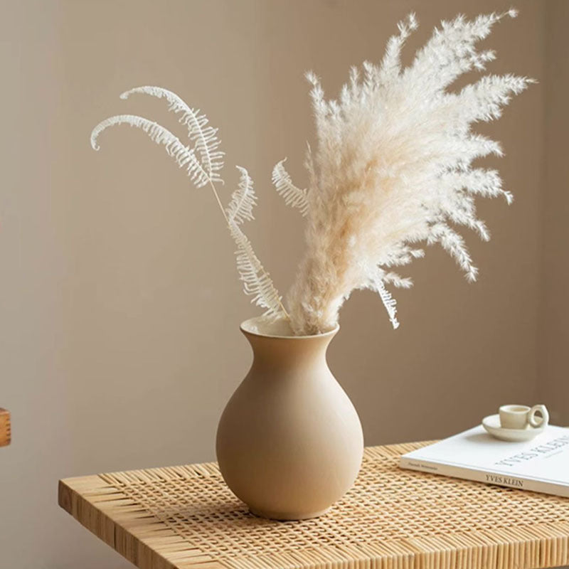 Simple Round Belly Ceramic Vase
