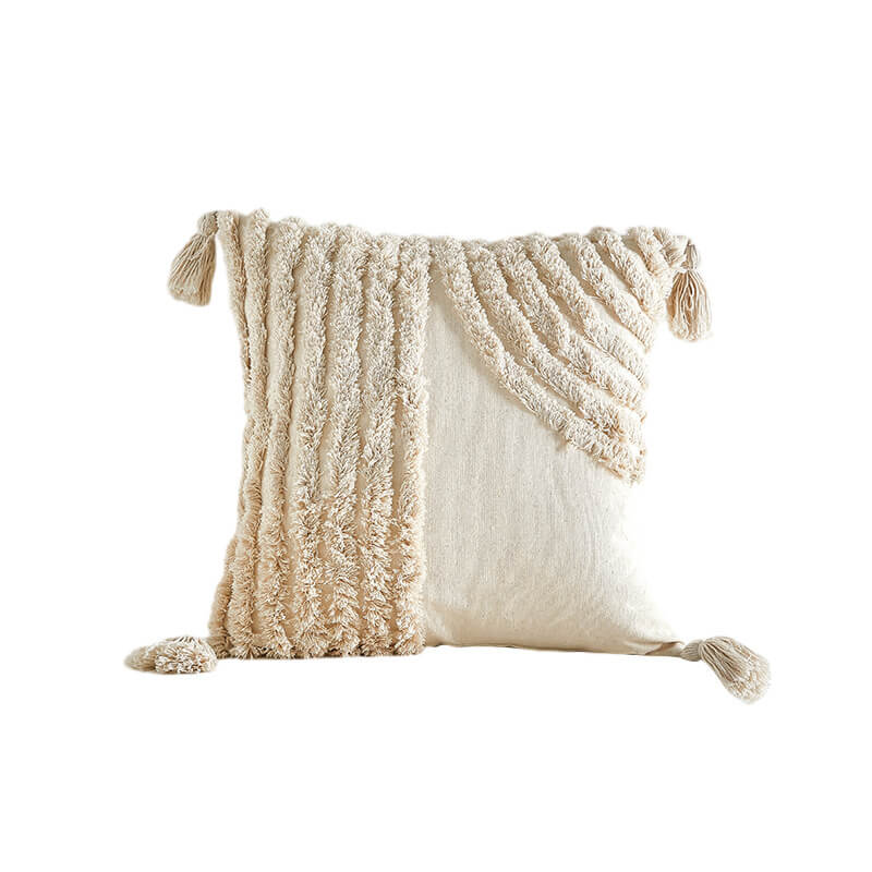 Housse de coussin touffetée simple