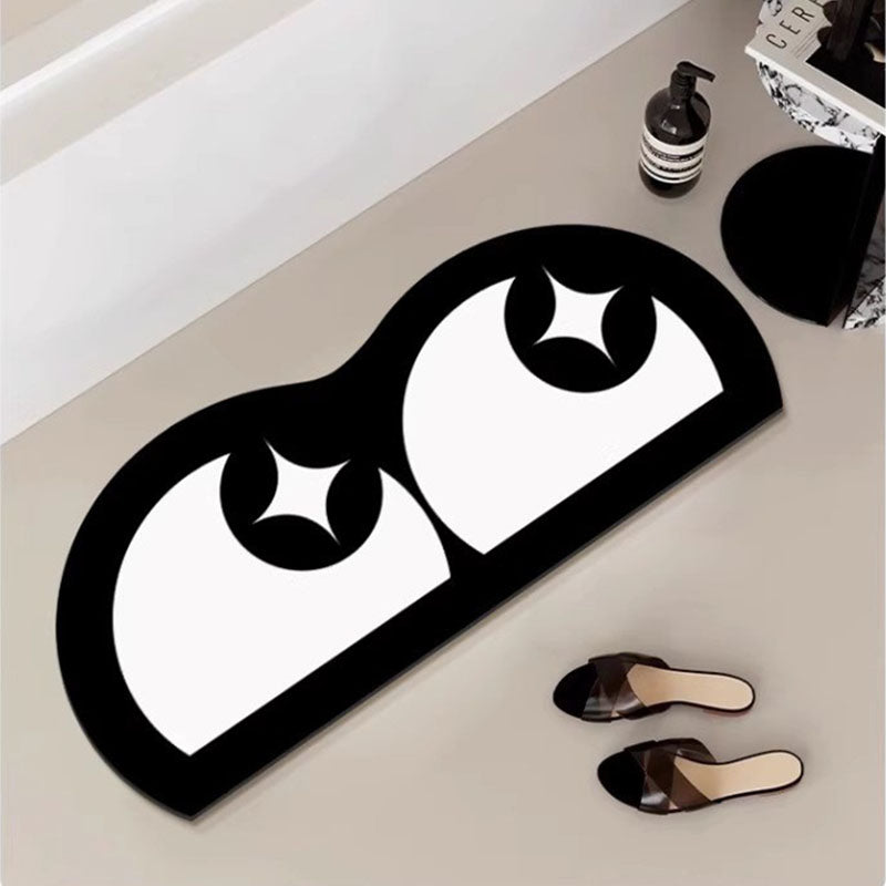 Slanted Eye Bathroom Floor Mat