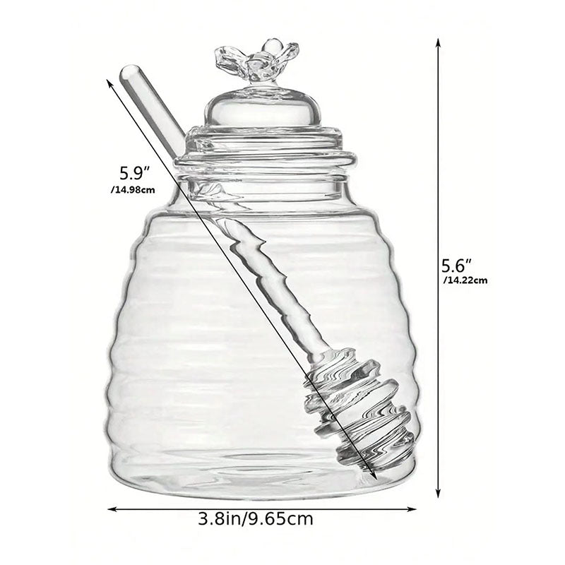 Small Bee Glass Honey Jar