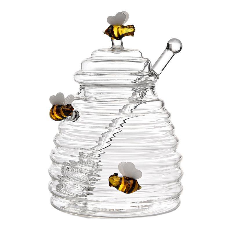 Small Bee Glass Honey Jar