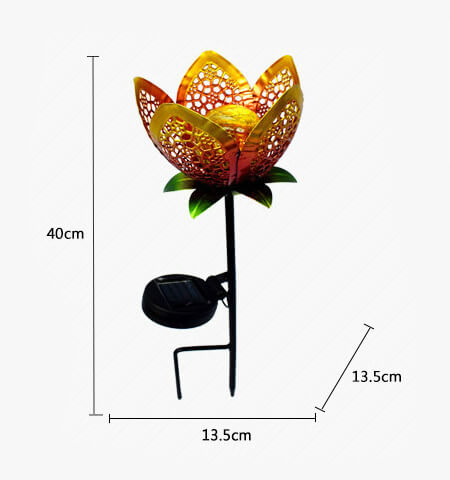 Solar Iron Flower Outdoor Decorative Light
