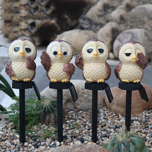 Solar Owl Outdoor Decorative Lights