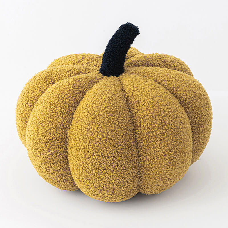 Coussin citrouille de couleur unie