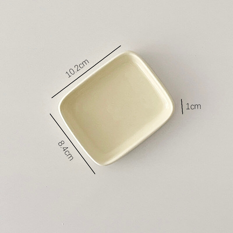Solid Color Simple Square Ceramic Baking Pan