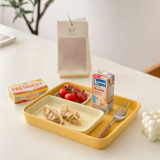 Solid Color Simple Square Ceramic Baking Pan