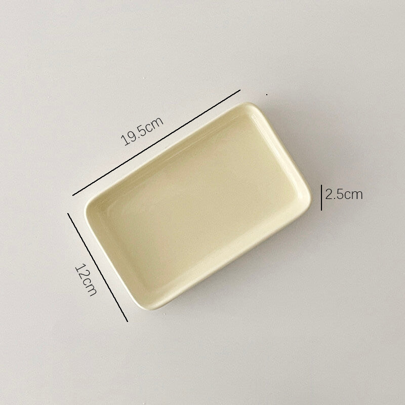 Solid Color Simple Square Ceramic Baking Pan