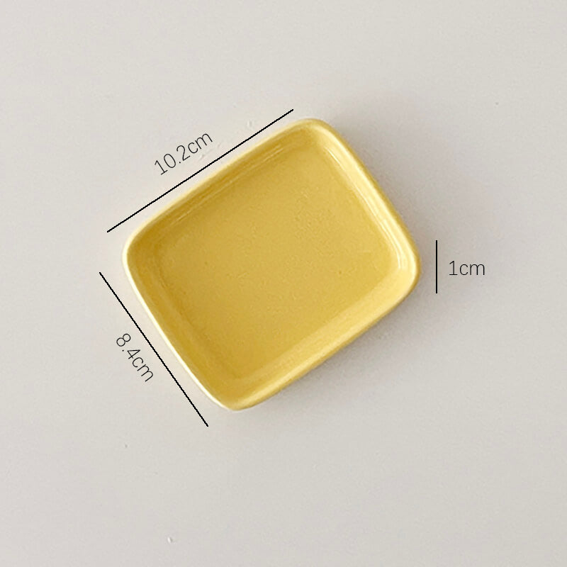 Solid Color Simple Square Ceramic Baking Pan