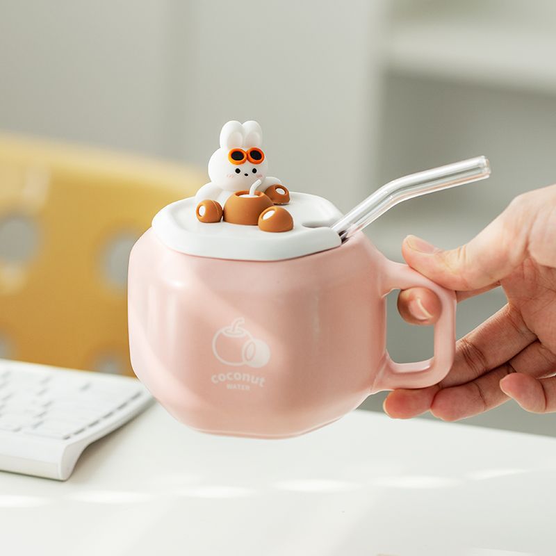 Straw Bunny Mug