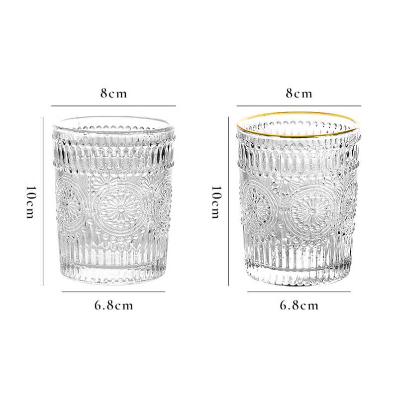 Vintage Sonnenblumen Glastasse