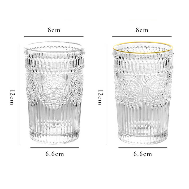 Vintage Sonnenblumen Glastasse