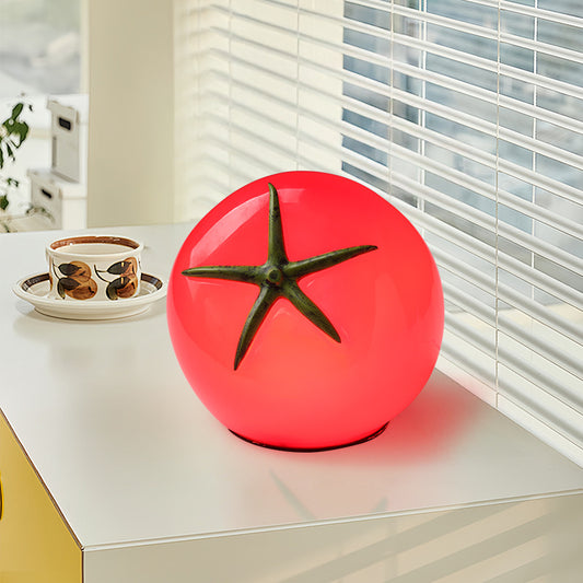 Tomato Resin Small Table Lamp