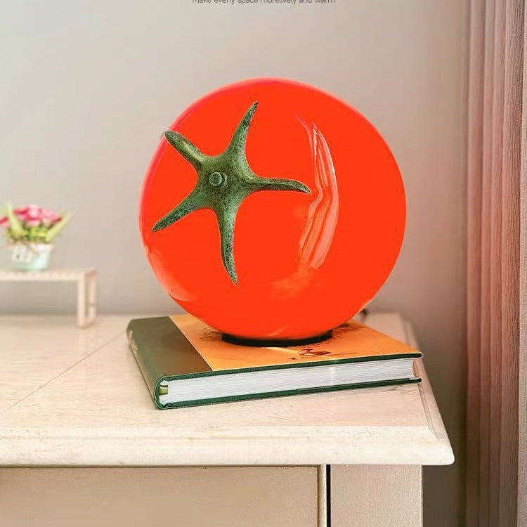 Tomato Resin Small Table Lamp