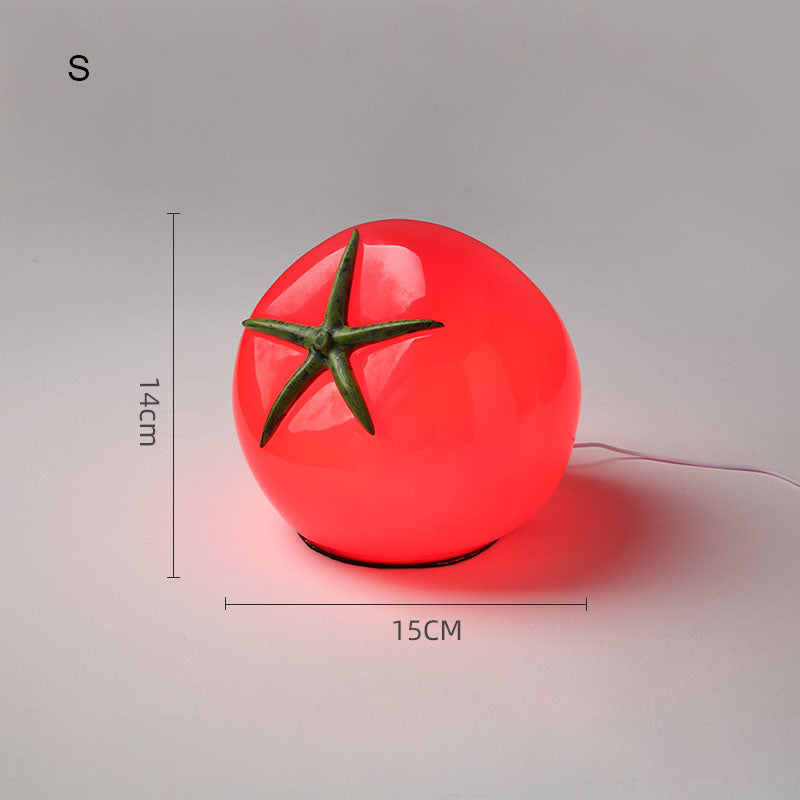 Tomato Resin Small Table Lamp
