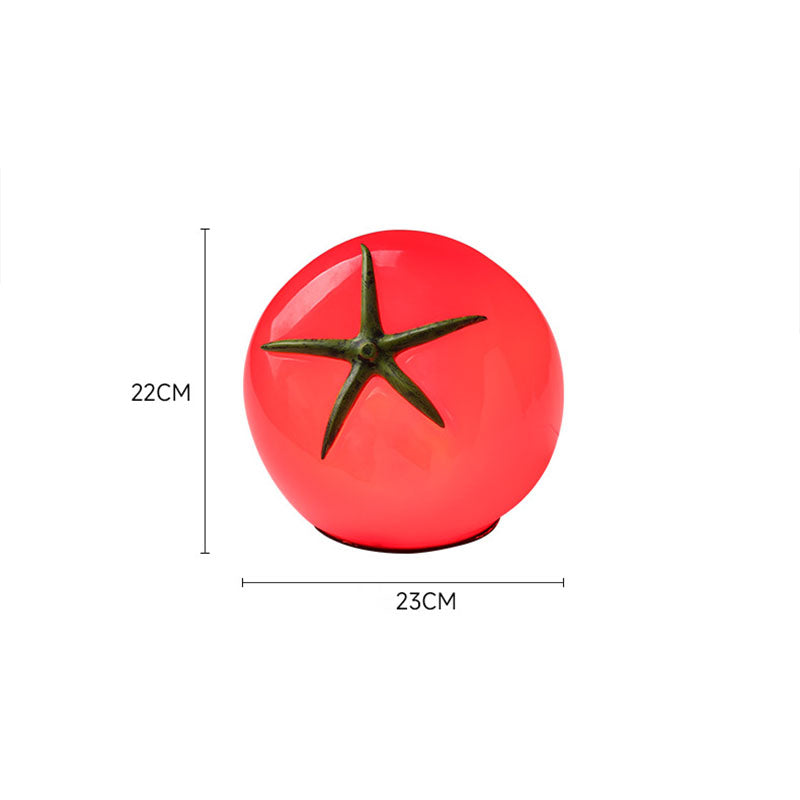 Tomato Resin Small Table Lamp