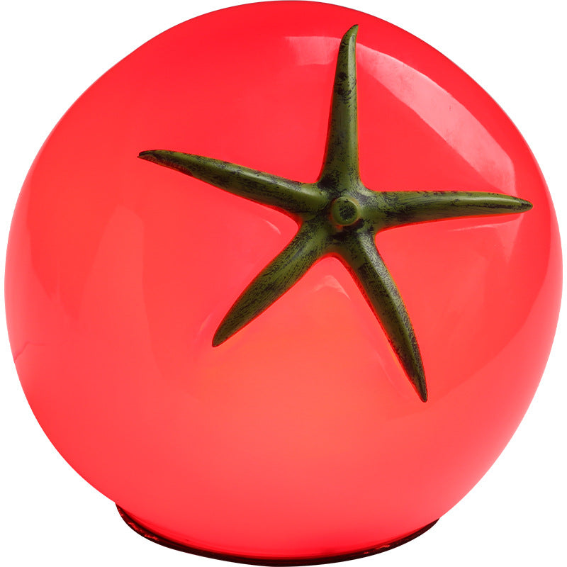 Tomato Resin Small Table Lamp