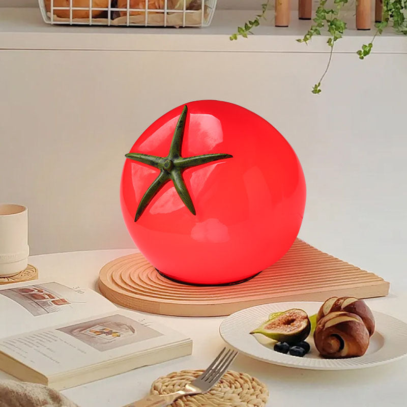 Tomato Resin Small Table Lamp