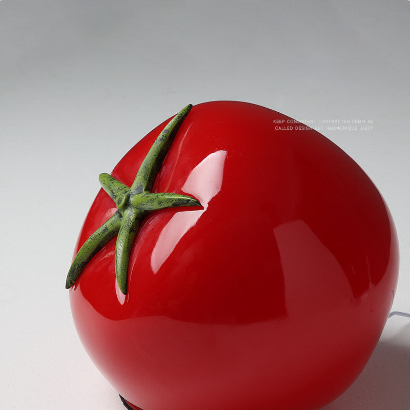 Tomato Resin Small Table Lamp