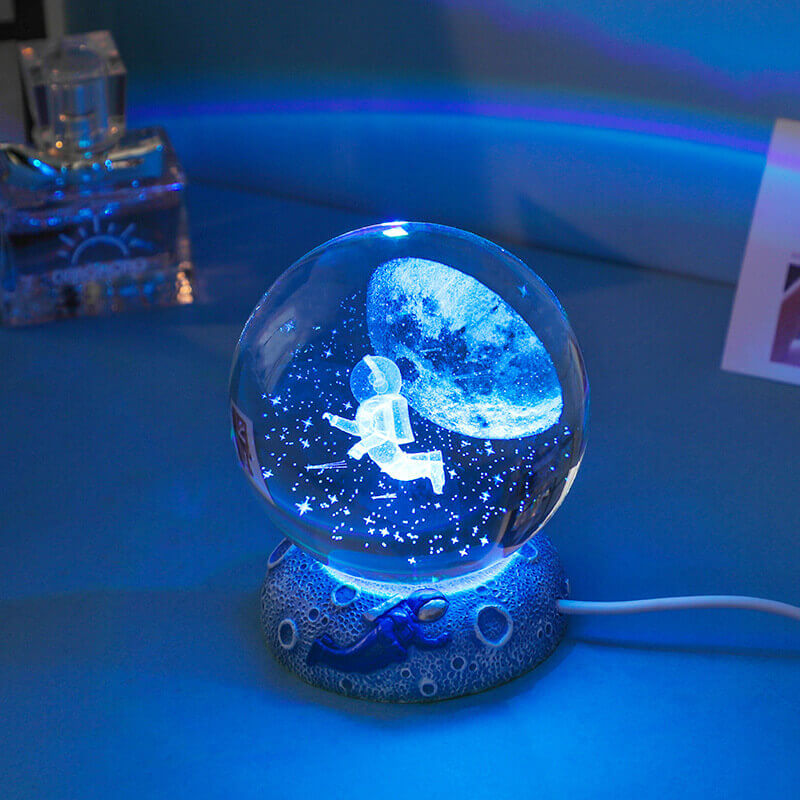 Veilleuse boule de cristal du monde sous-marin