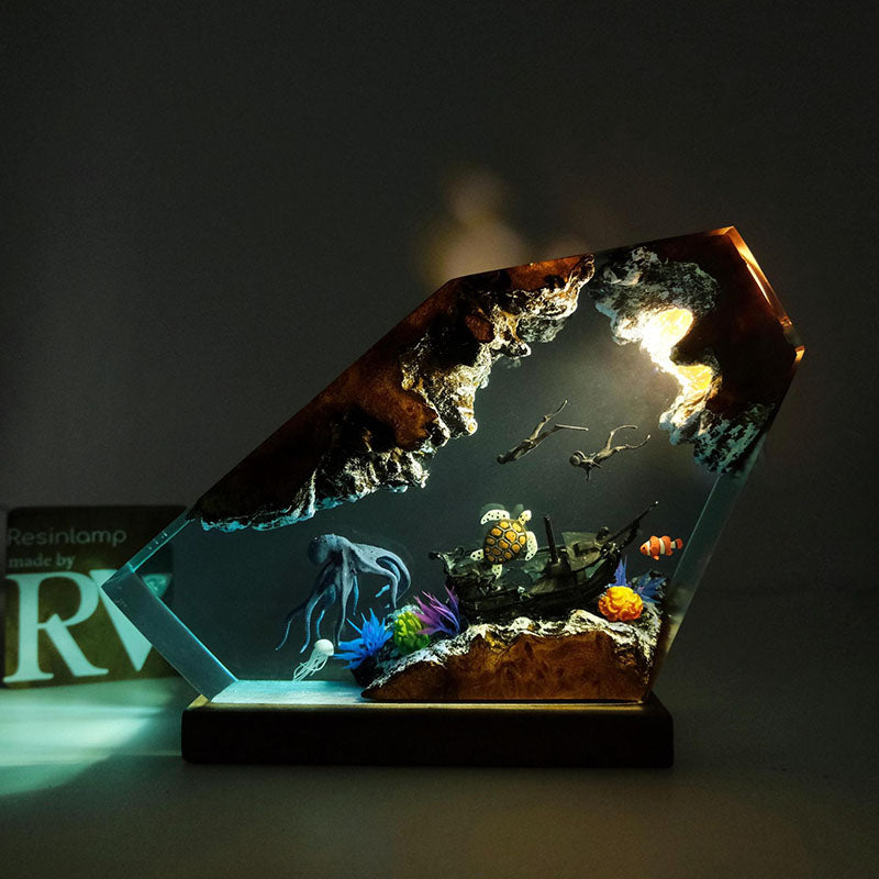 Underwater World Resin Lamp Decoration Ornaments