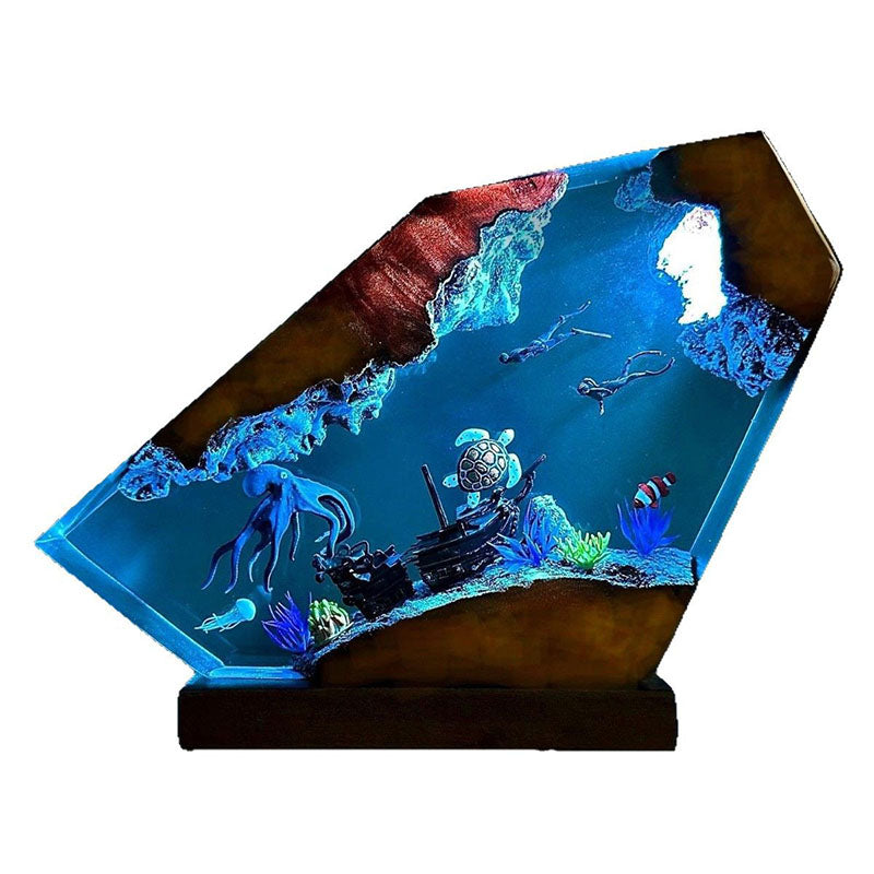 Underwater World Resin Lamp Decoration Ornaments