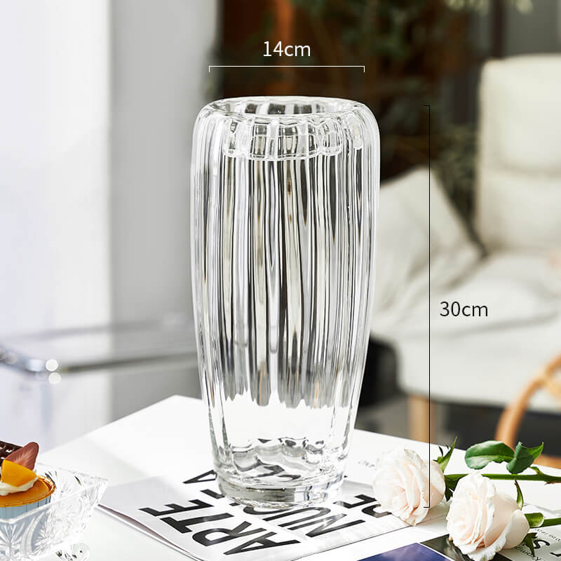 Vase en verre à grain vertical