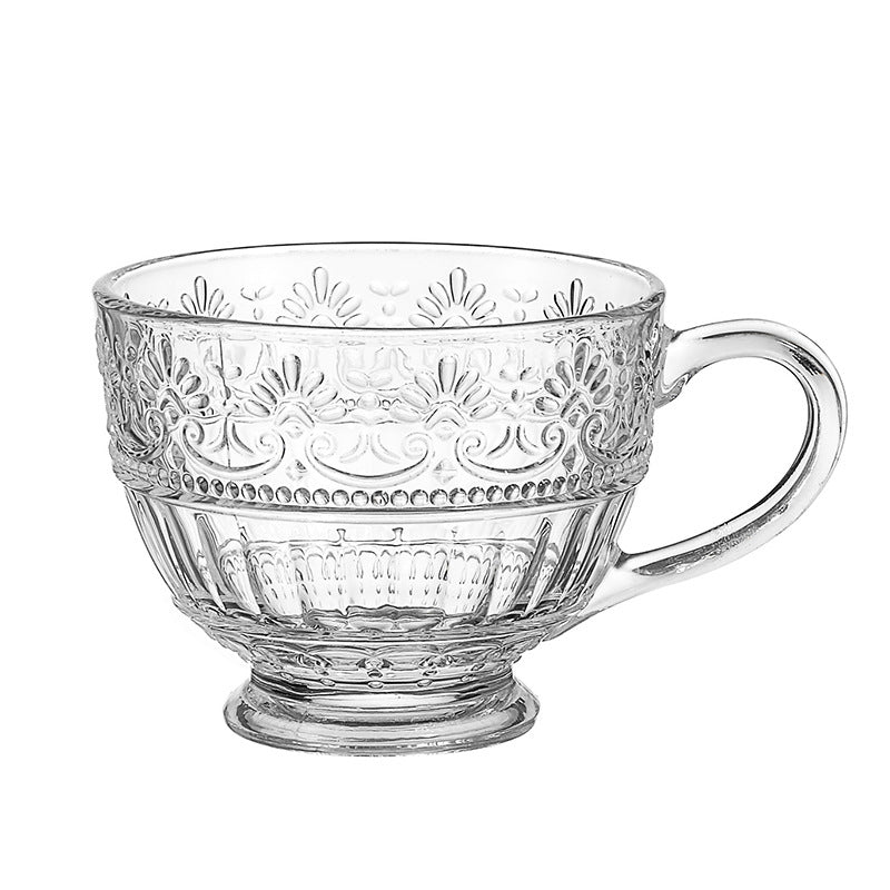 Tasse en verre gaufré vintage