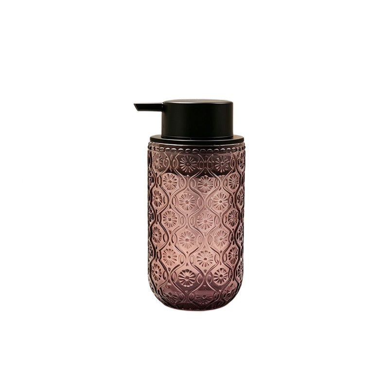 Vintage Embossed Glass Soap Dispenser