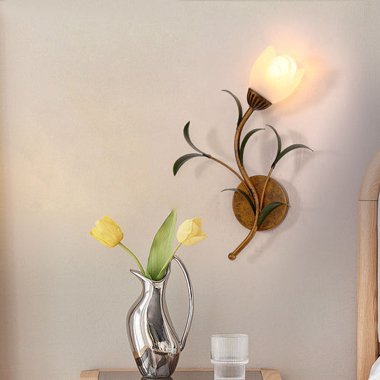Vintage Flower Wall Lamp