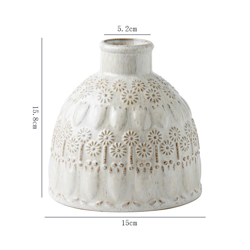 Vintage Relief Ceramic Vase