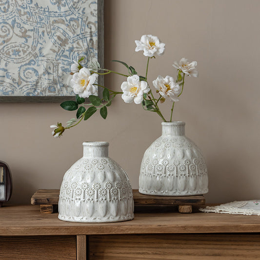 Vintage Relief Ceramic Vase