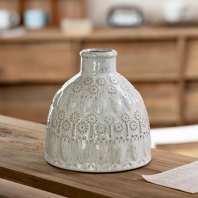 Vintage Relief Ceramic Vase