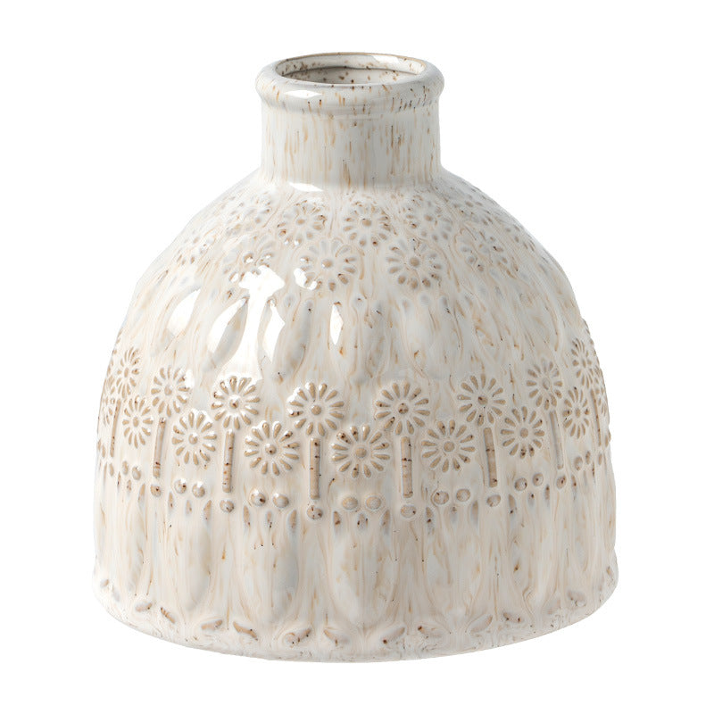 Vintage Relief Ceramic Vase