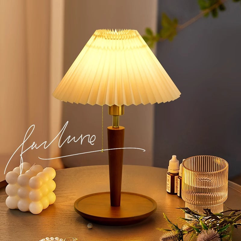 Vintage Walnut Table Lamp
