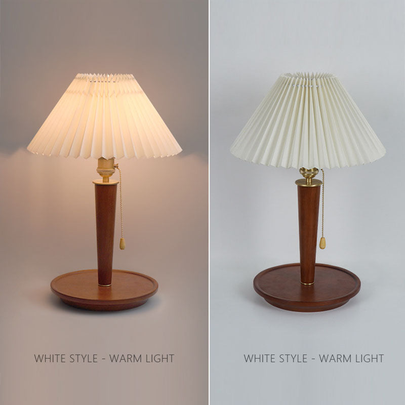 Vintage Walnut Table Lamp