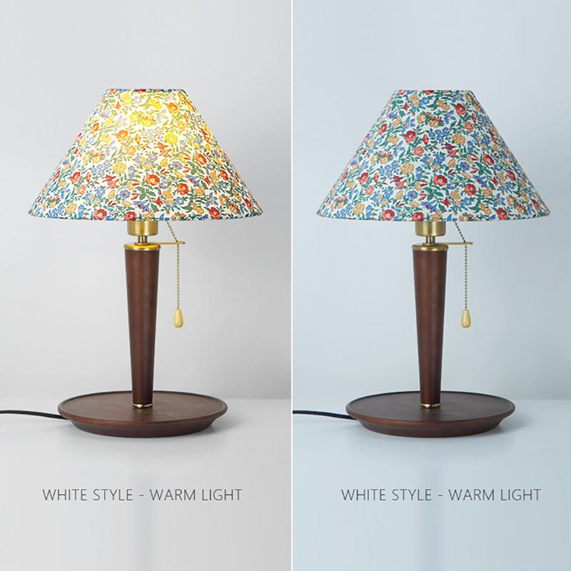 Vintage Walnut Table Lamp