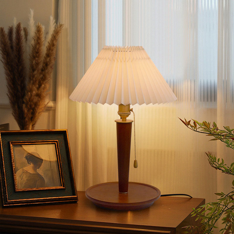 Vintage Walnut Table Lamp