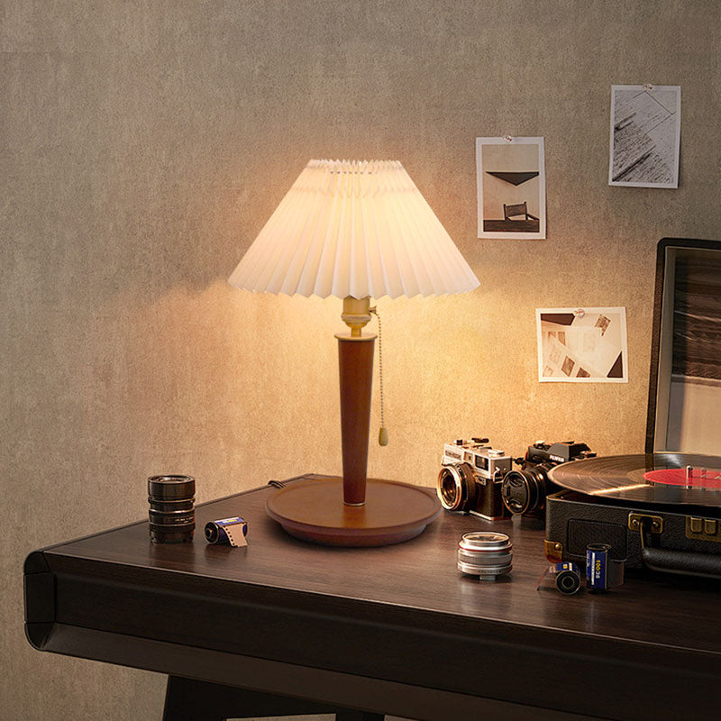 Vintage Walnut Table Lamp