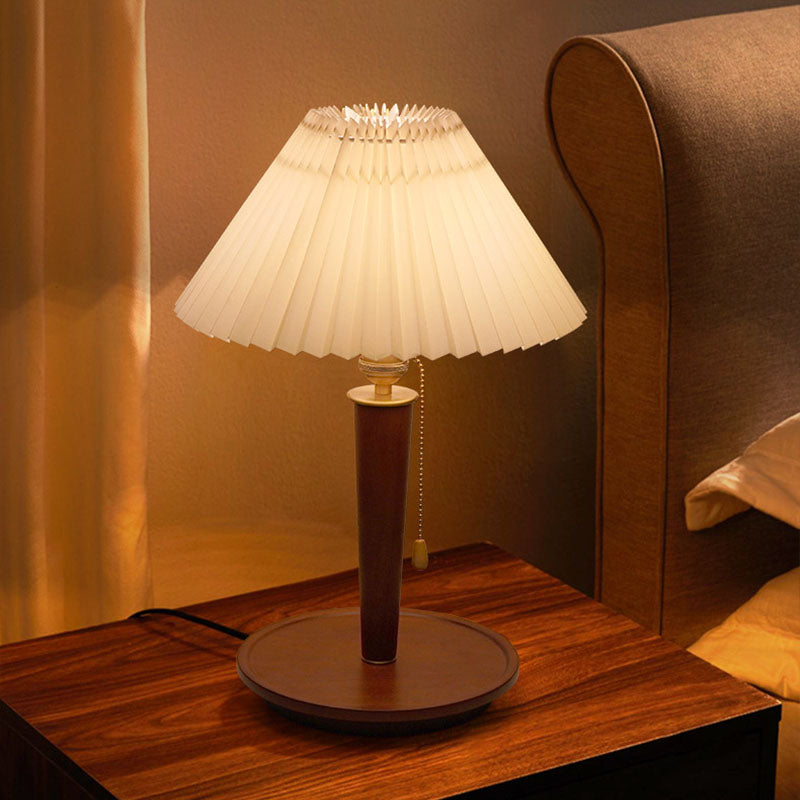 Vintage Walnut Table Lamp