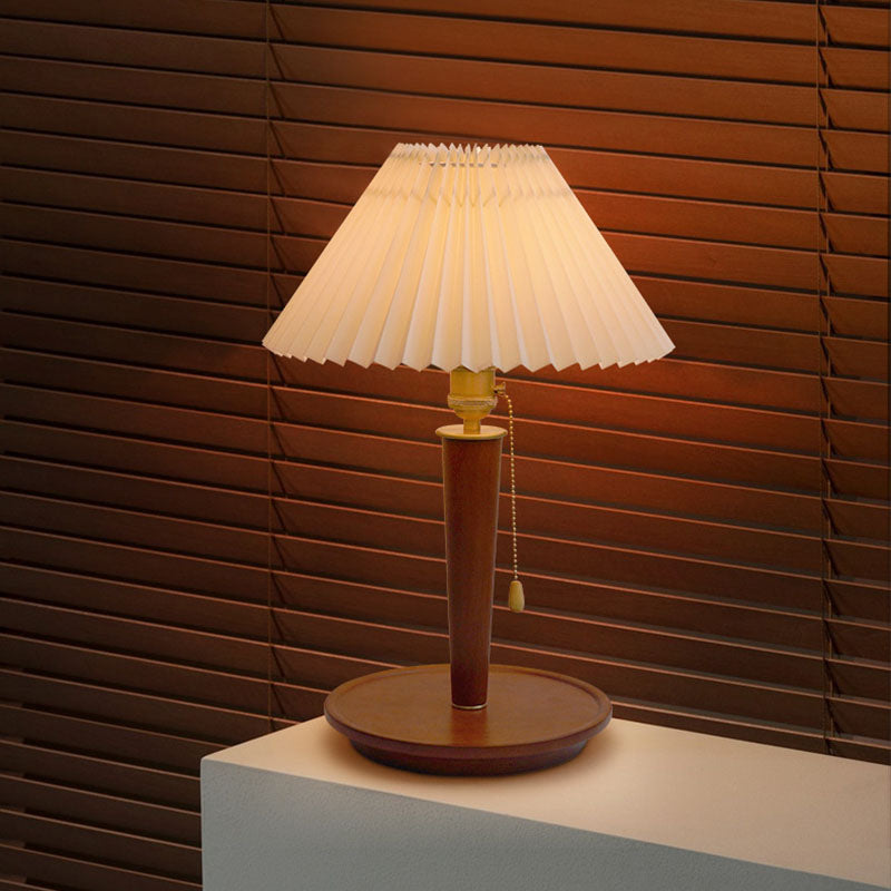 Vintage Walnut Table Lamp